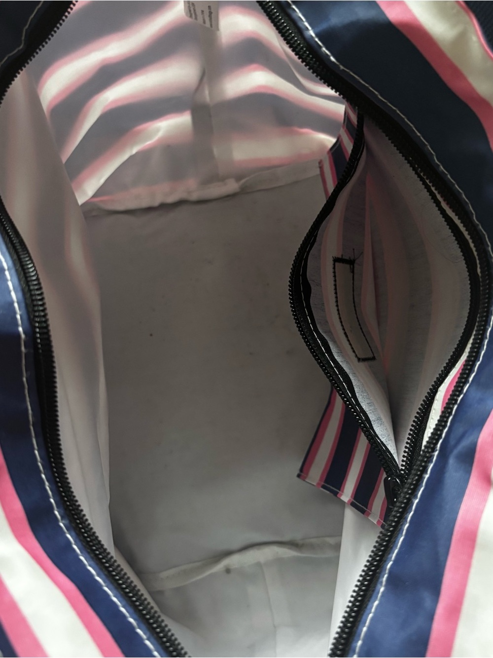 Scout Navy and Pink Striped Tote Bag desertcart logo medium great condition - Picture 6 of 11